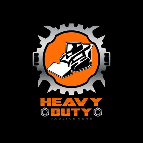 Premium Vector Heavy Machine Gear Logo