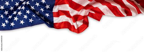 American flag on white background Stock Photo | Adobe Stock