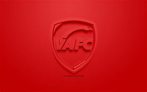 Download wallpapers Valenciennes FC, creative 3D logo, red background ...