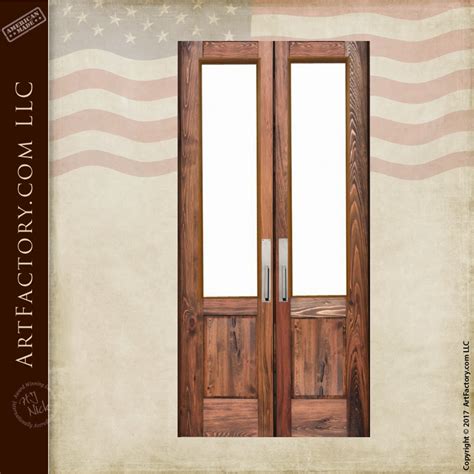 Contemporary Glass Panel Double Doors: Handcrafted In The USA