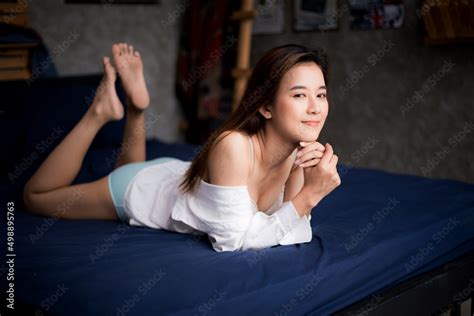 Bikini Asian Women Wearing Bikinis Posing In A Studio Room Stock Photo Adobe Stock