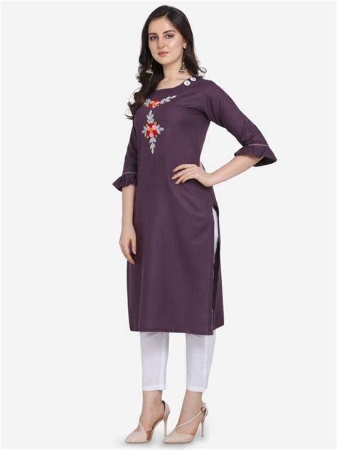 Purple Color Straight Kurta Kvsfab 3299729