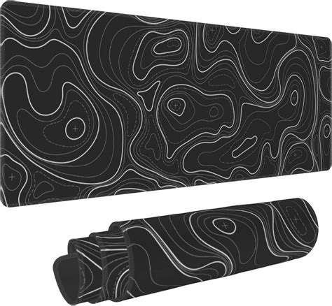 Topographic Contour Map XL Mouse Pad Gaming Extended Large Mousepad