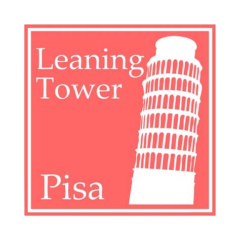 leaning tower  pisa  coral pink digital art  custom home fashions
