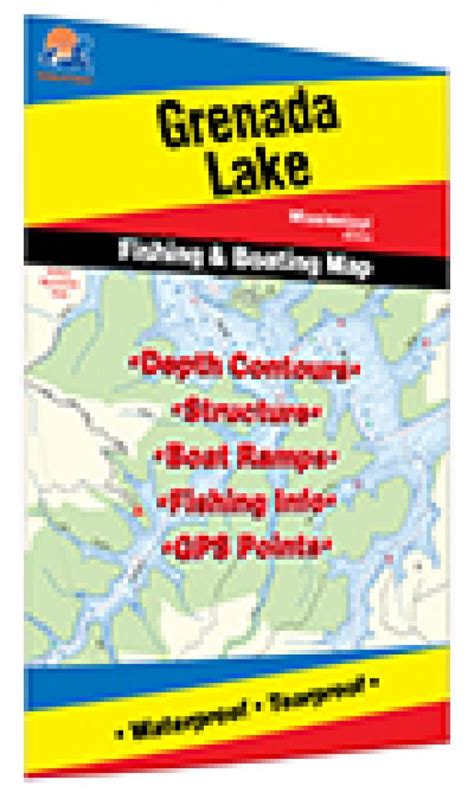 Grenada Lake Fishing Map by Fishing Hot Spots | Maps.com.com