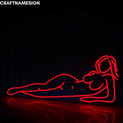 Naked Lying Woman Neon Sign Hot Naked Woman Led Sign Custom Neon Sign Sexy Woman Body Wall