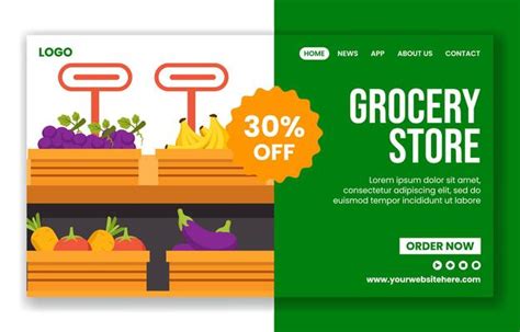 Grocery Store Banner Vector Art, Icons, and Graphics for Free Download