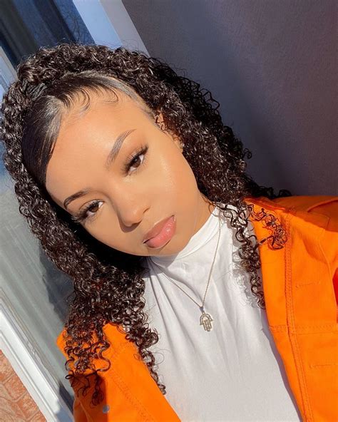 Raky Wane On Instagram Wet Hair Look 🍊🤍 Lashes Baddiieboutique Fit Trxndygear Curly Hair