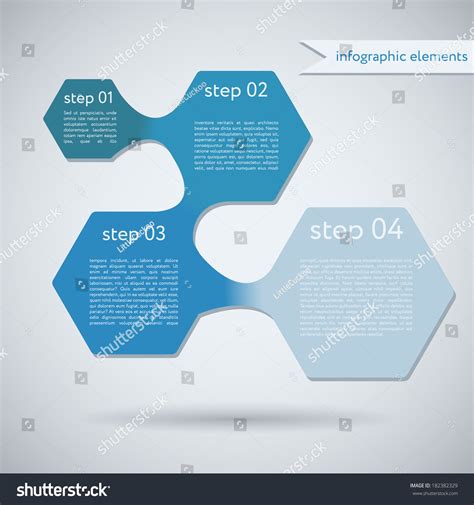 Infographic Hexagon Geometric Shape Infographic Design Template Use