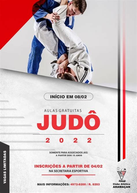 Aulas gratuitas de judô Clube Atlético Aramaçan