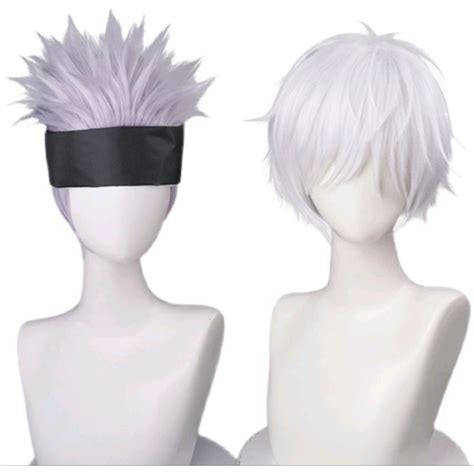 Jual Wig Rambut Palsu Satoru Gojo Anime Cosplay Wig Jujutsu Shopee