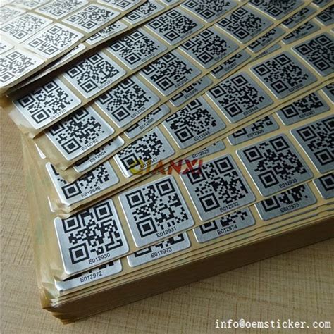 Customized Waterproof Aluminum Foil Paper Barcode Label Sticker