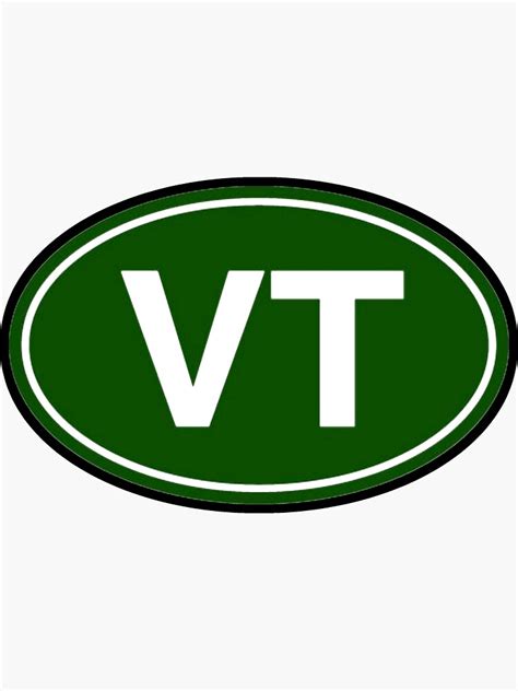 Vermont Oval Car Sticker Vt Sticker For Sale By Bankrobbergus Redbubble