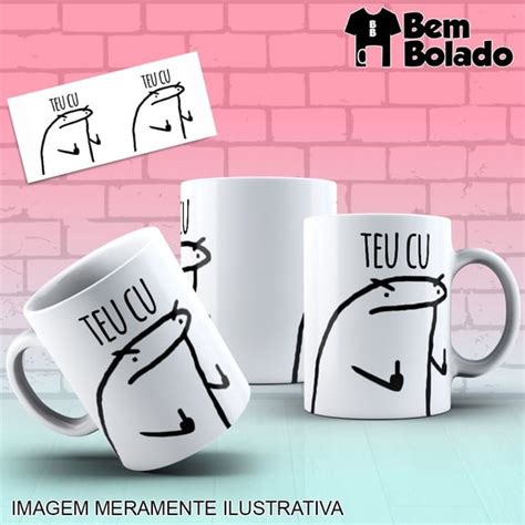 Caneca Teu Cu Frase Flork Desenho Bravo Engracada Produtos Elo