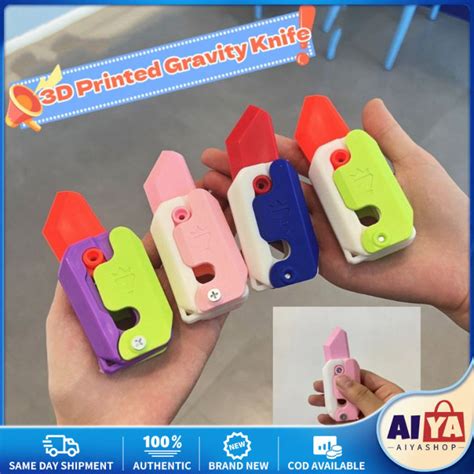 HOT Explosive 3D Gravity Knife Carrot Knife Decompression Push Card Small Toy 3D Printing