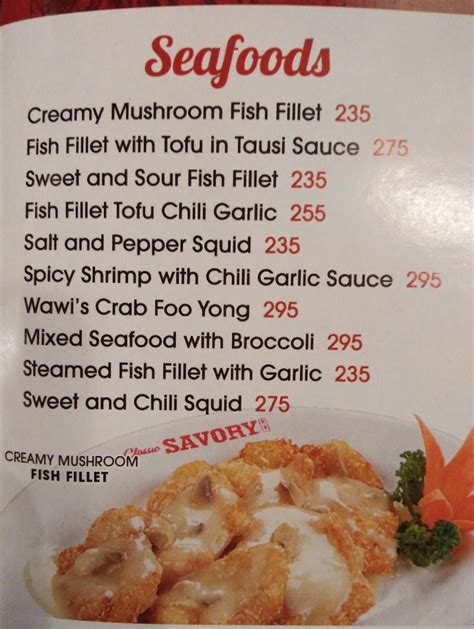 Menu At Classic Savory Sm City Calamba Restaurant Calamba Sm City Calamba