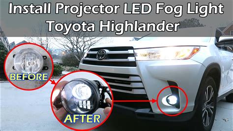 NEW Projector LED Fog Light For Toyota Highlander YouTube