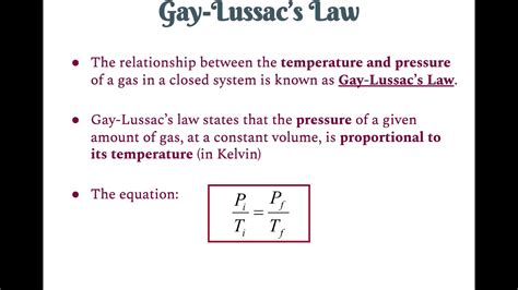 Gay Lussac S Law Diagram