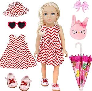 Amazon Pcs Doll Clothes And Accessories For Doll Inch Doll