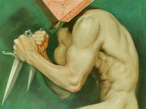 Original Artwork Oil Painting Male Nude On Linen Fine Classical Naked Man Art Realism Human Body