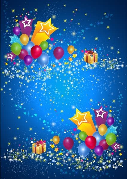 Party Star And Balloon Background Vectors Graphic Art Designs In