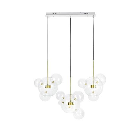 Soap Bubble Clear Glass Linear Chandelier Satulight Clear Glass