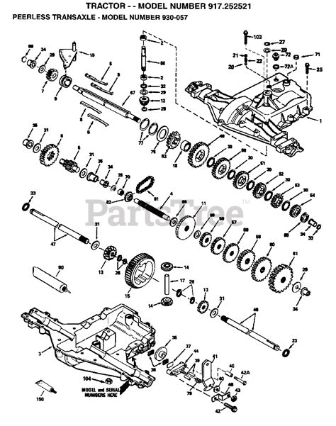 Craftsman 917252521 Craftsman Lawn Tractor Transaxle Parts Lookup