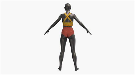 Bikini Set Mannequin Female Pose Pbr K D Turbosquid