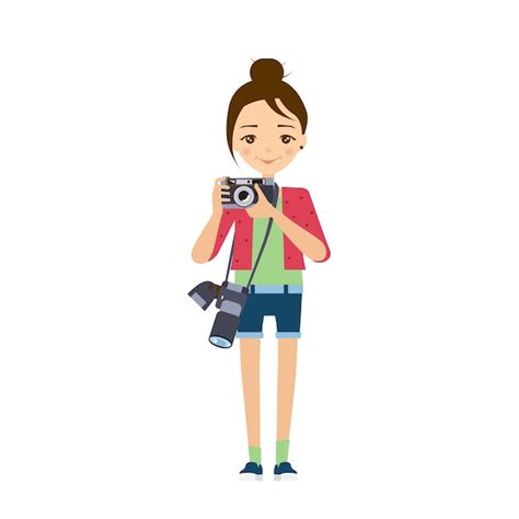 Premium Vector Photographer Flat Vector Illustration Career Choice