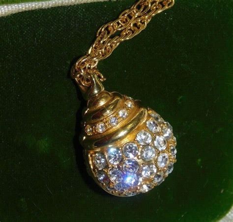 Osterei Orb Strass Anhänger Lang Goldfarben 30 Halskette 8a 89 eBay