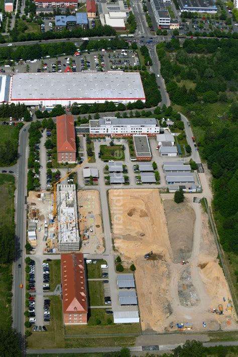 Schwerin Aus Der Vogelperspektive Baustelle Zum Neubau Eines