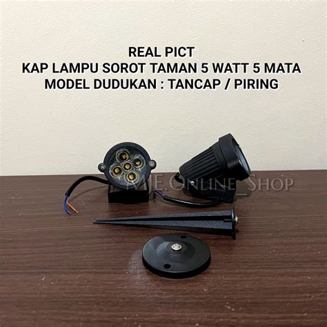 Jual Lampu Sorot Taman Led Outdoor Mata Watt Model Tancap Piring