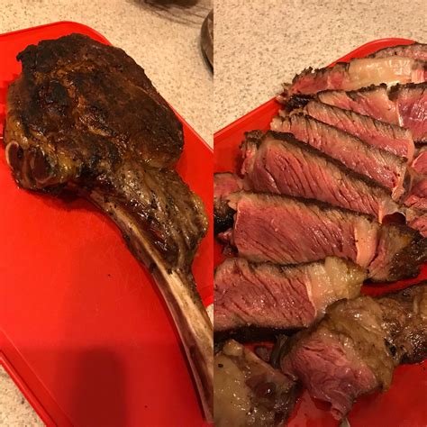 Homemade 225lb Prime Tomahawk Ribeye Done Reverse Sear In The Oven