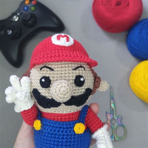 Super Mario Bros Cogumelo 1 Up De Crochê Amigurumi Elo7