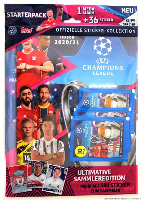 Topps Champions League Starter Pack Empty Album Sticker