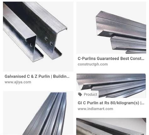 Galvanized Iron C Z Purlin Structure At Rs 88 95 Kg Belghoria