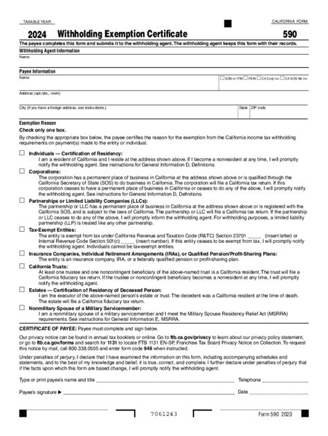 2024 Form Ca Ftb 590 Fill Online Printable Fillable Blank Pdffiller