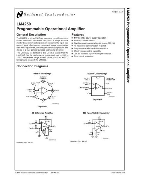 Lm Programmable Operational Amplifier