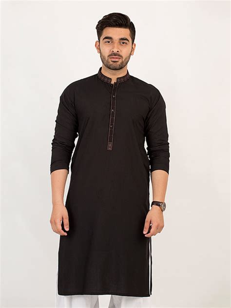 Black Kurta Pajama For Men Is An Impressive Outfit L Shahzeb Saeed