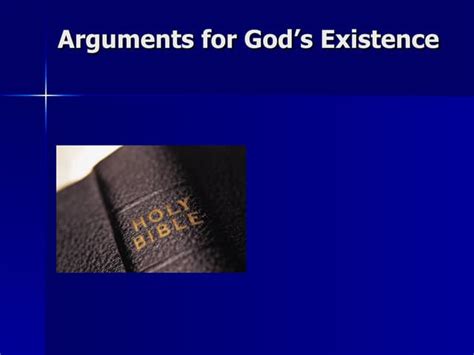 Arguments For Gods Existence Ppt