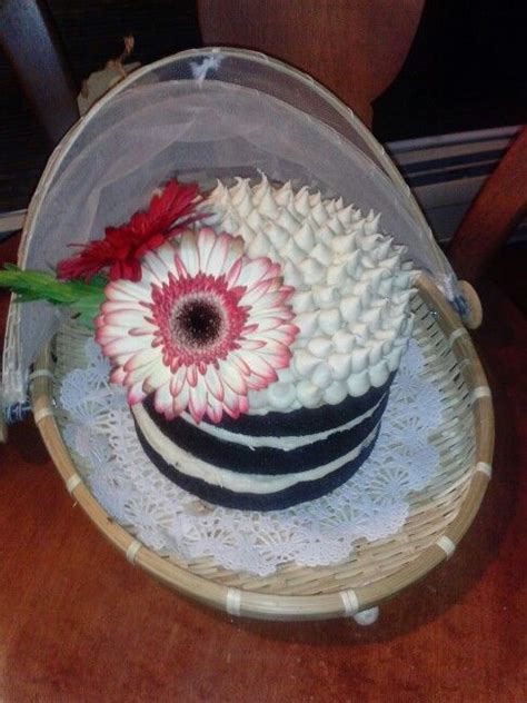 Naked Dark Chocolate Cake W Salted Caramel Cream Cheese Frosting