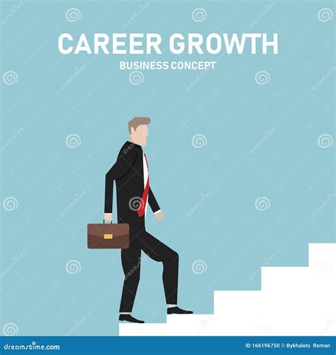 Businessman Climbing The Career Ladder Career Growth Success