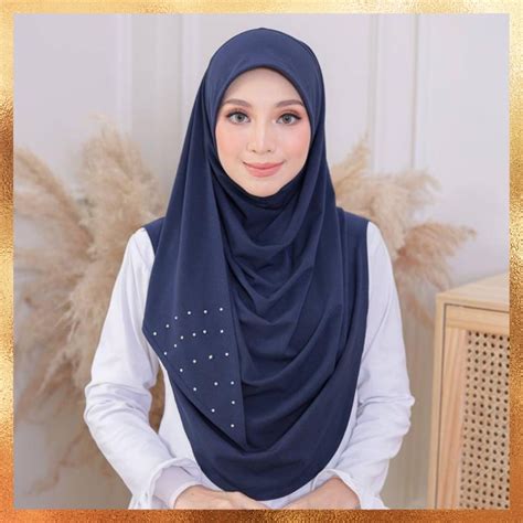 New Tudung Sarung Hidayah Diamond Awning Mosscrepe Free Size Tudung