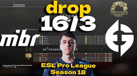 CSGO POV MIBR Drop 16 3 Vs Evil Geniuses Ancient ESL Pro League