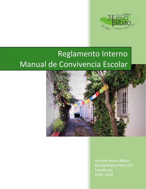 Pdf Reglamento Interno Manual De Convivencia Escolarpara Crear Un Ambiente Propicio Para La