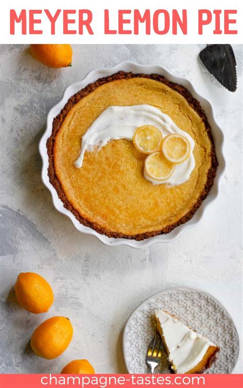 Meyer Lemon Pie with Whole Meyer Lemons - Champagne Tastes®