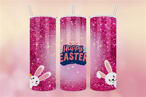 20oz Gnome Easter Tumbler Glitter Wrap5 Graphic By Peangra · Creative