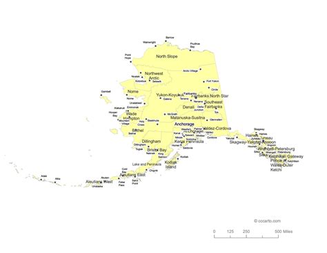 Alaska State Maps: Boroughs & Census Areas (All 29) | CCCarto