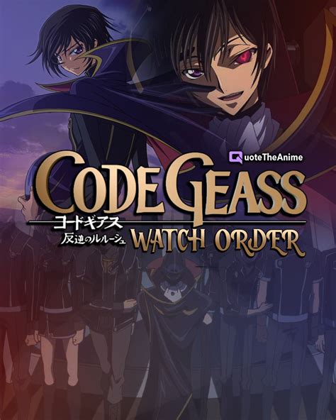 COMPLETE Code Geass Watch Order