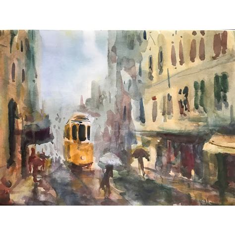 Купить картину В Париже дожди в Москве от художника Новослова Анна